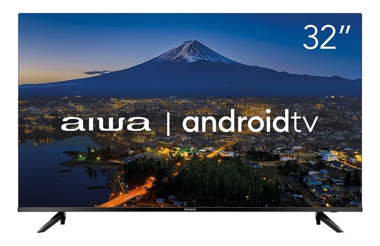 Smart TV AIWA 32” Android HD Borda Ultrafina HDR10 Dolby Áudio AWS-TV-32