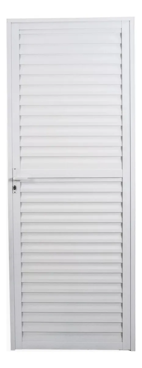 Porta de Alumínio Laminada 210x60cm Soft Plus Mgm Abertura Esquerda Branco