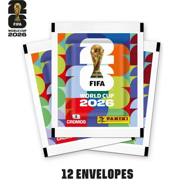 Kit 12 Envelopes com 84 figurinhas - Copa do Mundo 2026