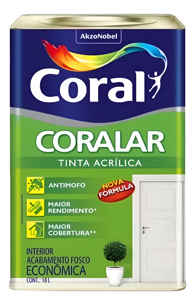 Tinta Coralar Anti Mofo Acrilica Coral Escolha Sua Cor