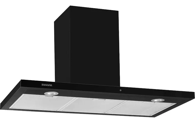 Coifa De Parede Suggar Granada Slim Touch 90cm Preta Cor Preto