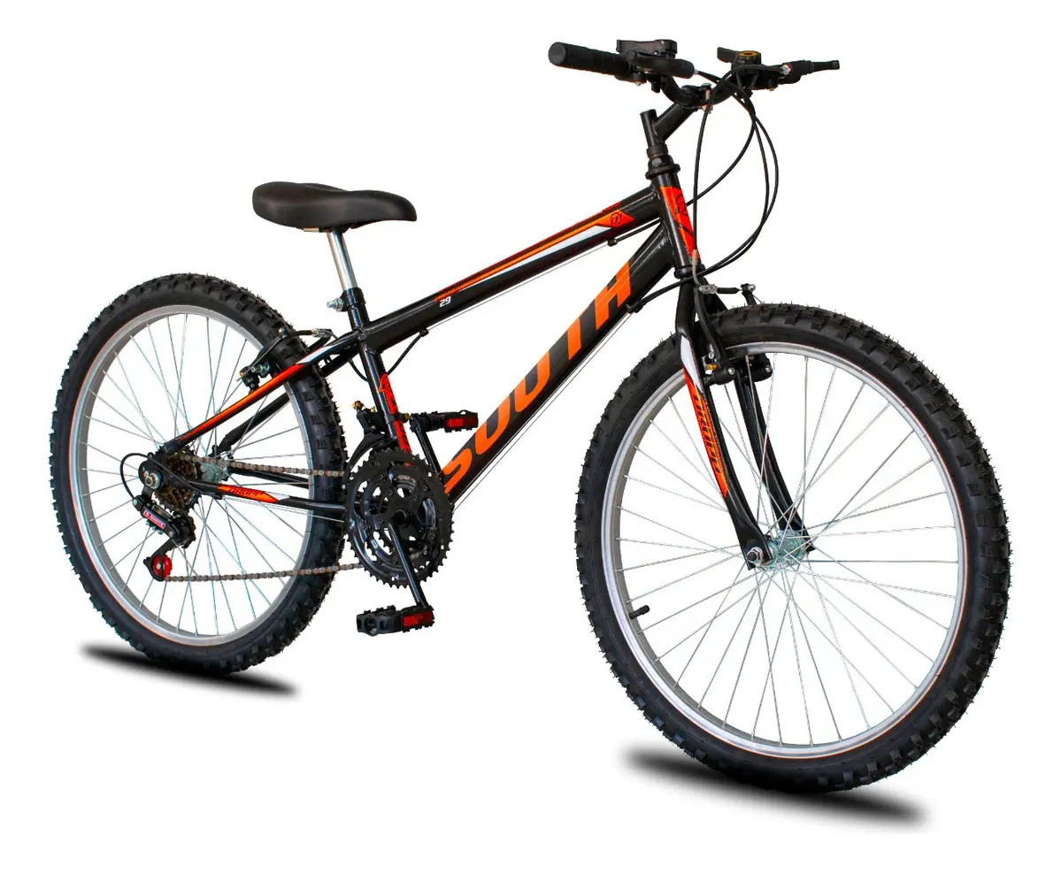 Bicicleta Aro 26 Laranja e Rosa