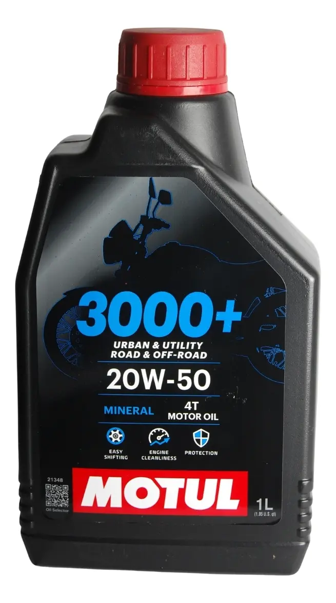 Óleo Lubrificante Motul 3000+ 20w50 Motos 1 Litro