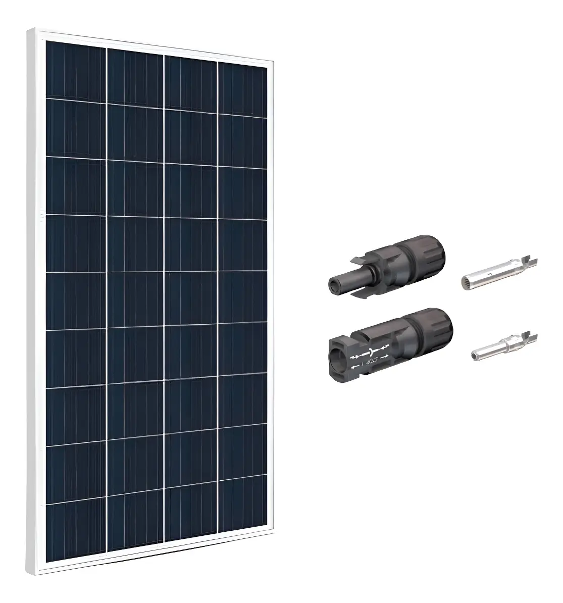 Placa Solar 155 Wp E Conector Mc4 Camping Home