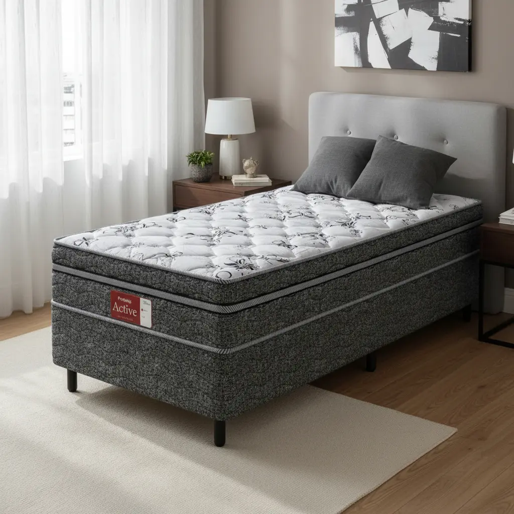 Cama Box Conjugada Probel Espuma D28 Ortopédico Solteiro