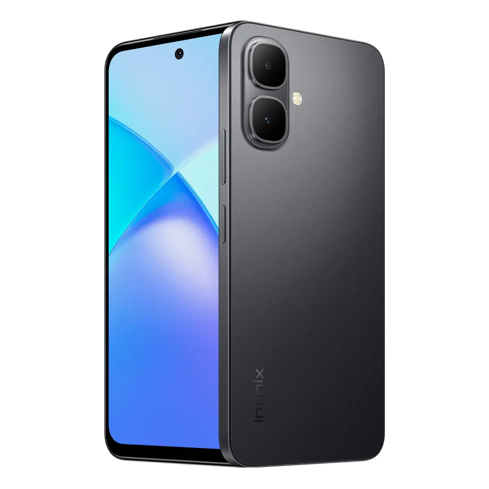Celular Infinix Smart 10 4GB RAM 256GB SSD Câmera 8MP + IA, Tela 6.67 HD+ 120Hz, Bateria 5000mAh, Processador T7250, Android 15 Go, Dual Chip - Preto
