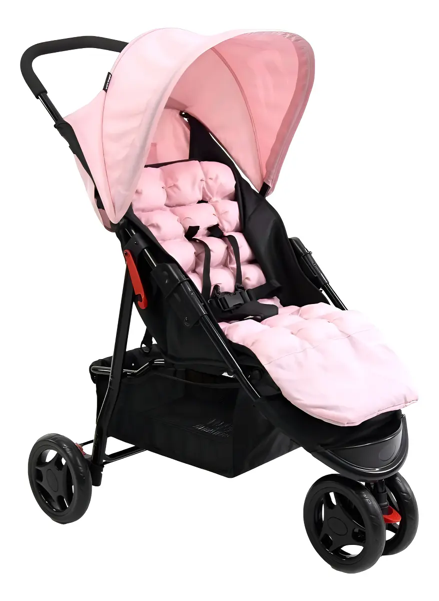 Carrinho de bebê 3 rodas Voyage Delta Cor Rosa/Preto