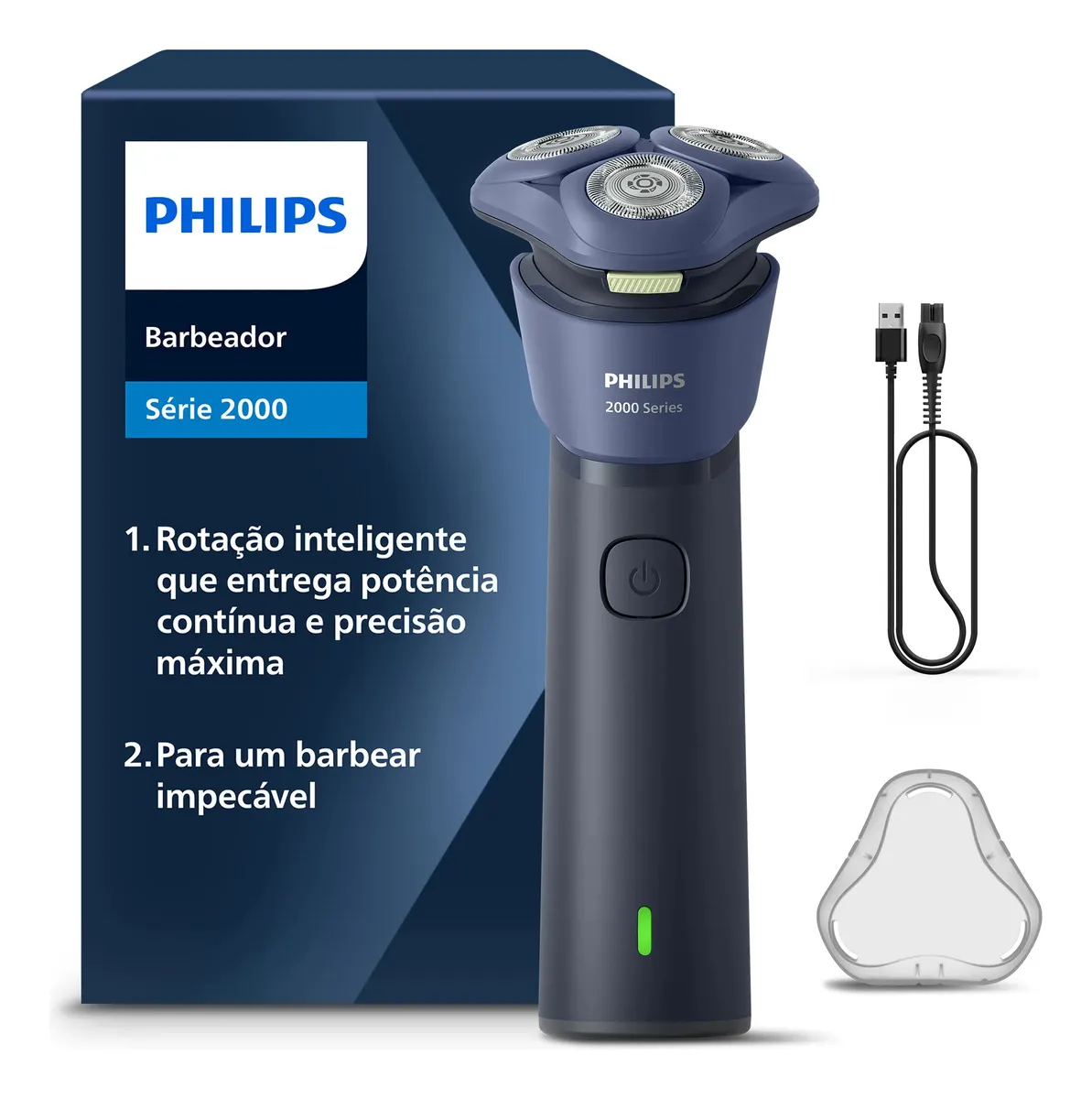 Máquina de barbear a seco e úmida Philips série